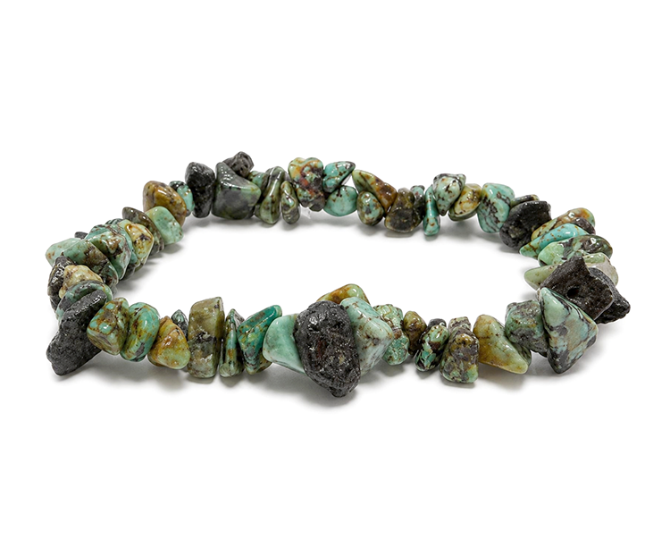Pulseira de Chips de Turquesa Africana AB 5-8mm