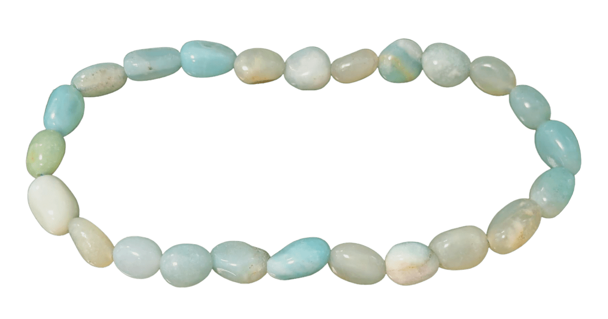 incenso em Pulseira de Amazonite Perou com pedras laminadas
