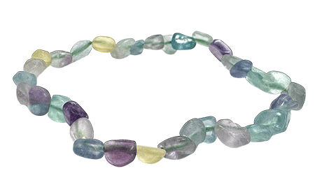 incenso em Pulseira multicolorida de fluorite com pedras laminadas