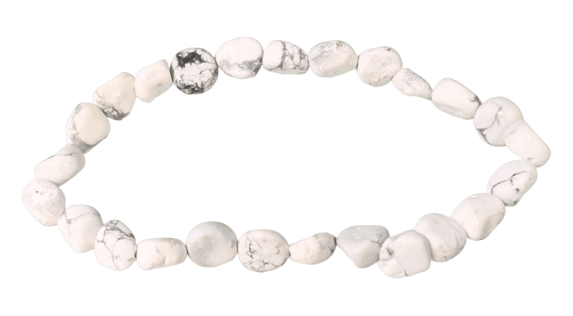 incenso em Pulseira Howlite A pedras laminadas