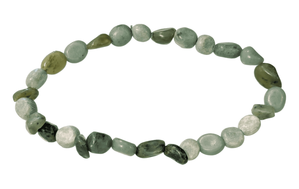 incenso em Pulseira de Nefrita de Jade com pedras laminadas