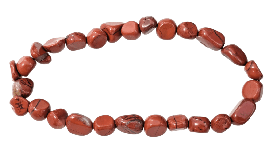 incenso em Pulseira de pedras laminadas de Jaspe Vermelho AA