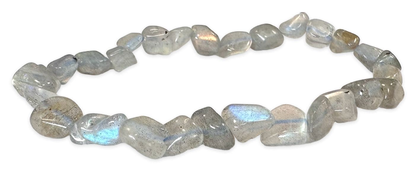 incenso em Pulseira Labradorite AA pierres roulées