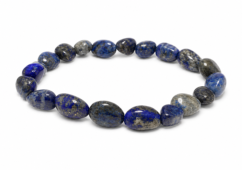 Pulseira de pedras roladas de Lápis-Lazúli A 6-8mm