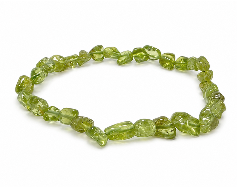 incenso em Pulseira de pedras roladas de Peridoto A+ 6-8mm