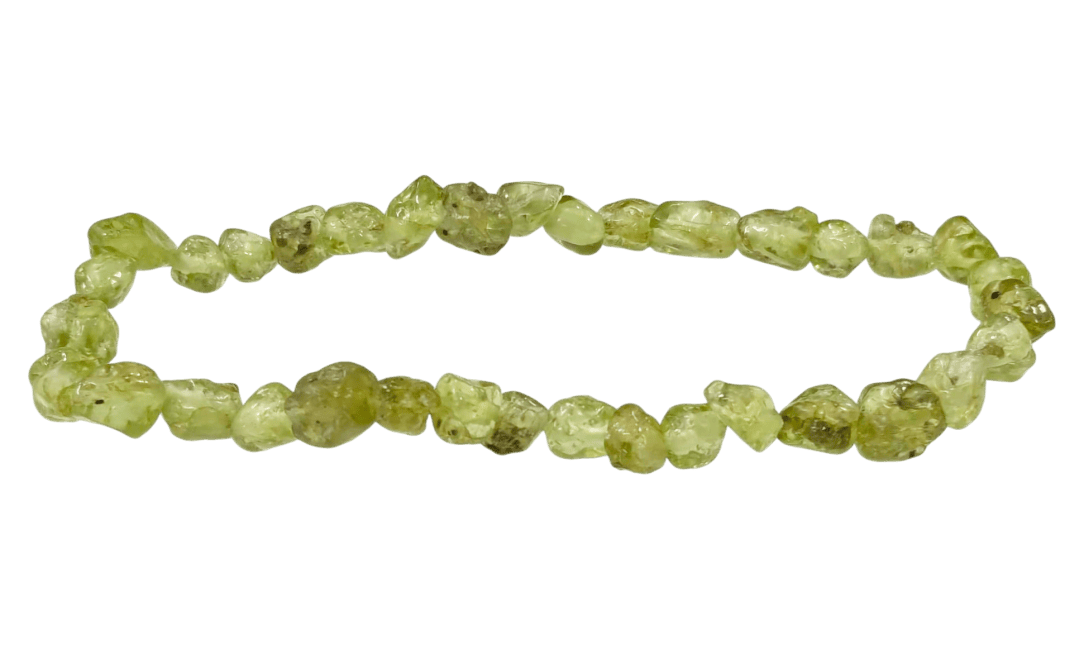 incenso em Pulseira de peridoto A com pedras laminadas