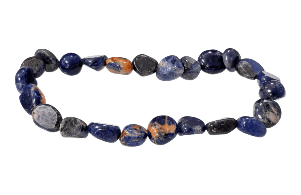 incenso em Pulseira Sodalite A+ pedras laminadas