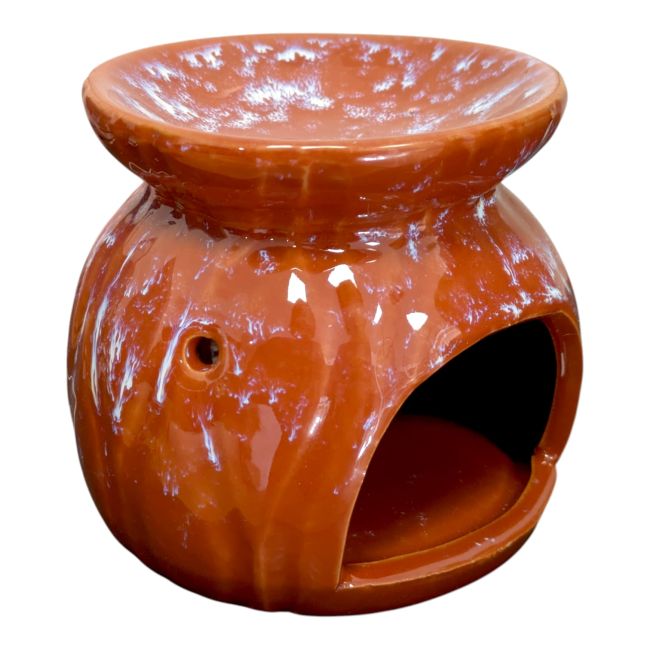 incenso em Queimador de óleo de cerâmica vermelha clara|pt