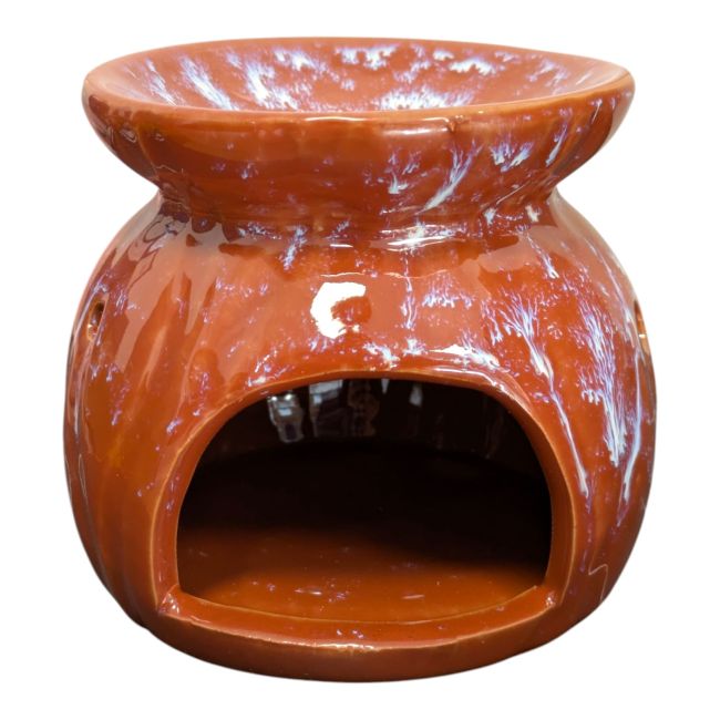 incenso em Queimador de óleo de cerâmica vermelha clara