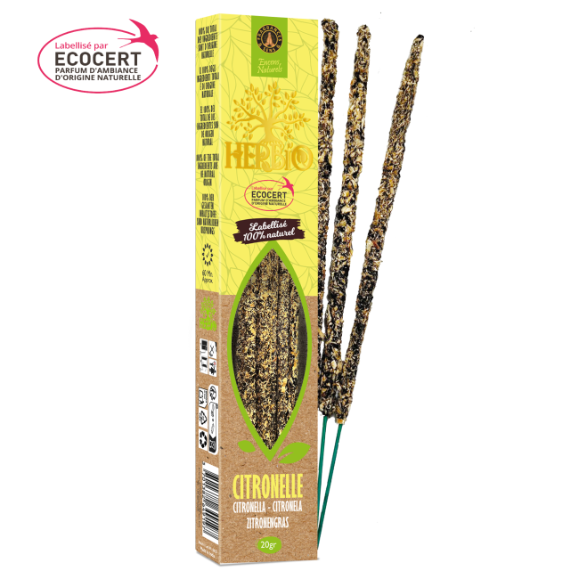 Incenso Smudge Ecocert Herbio Citronela 20g