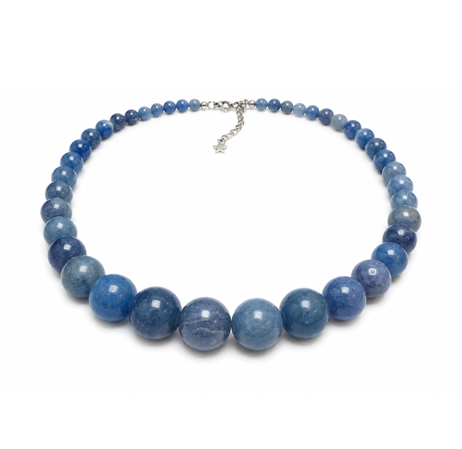incenso em Colar Graduado de Aventurina Azul A Contas 4-12mm 50cm