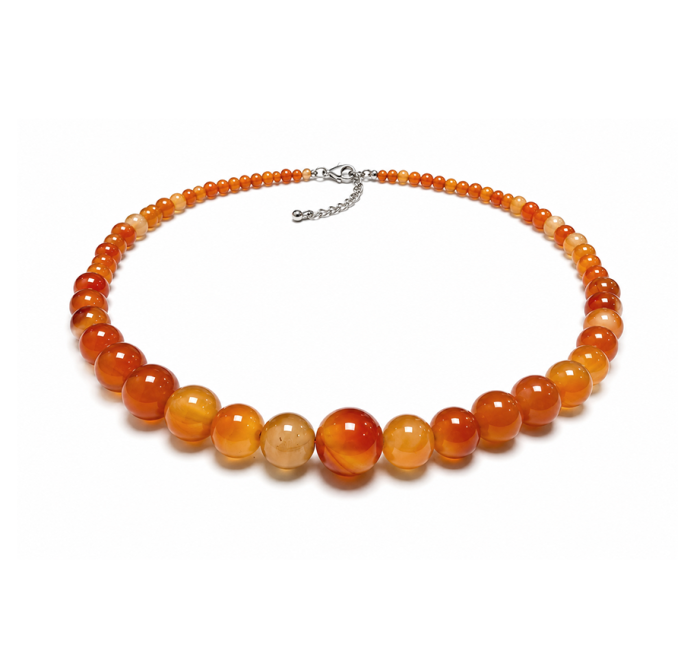 incenso em Colar Graduado de Cornalina A Contas 4-12mm 50cm