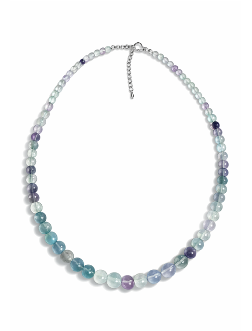 Fluorite AAA multicolorida para colar Contas de calha 4-9mm 45cm