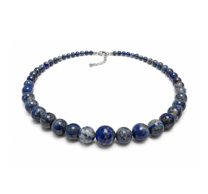 incenso em Colar Graduado de Lápis-Lazúli AB Contas 4-12mm 50cm