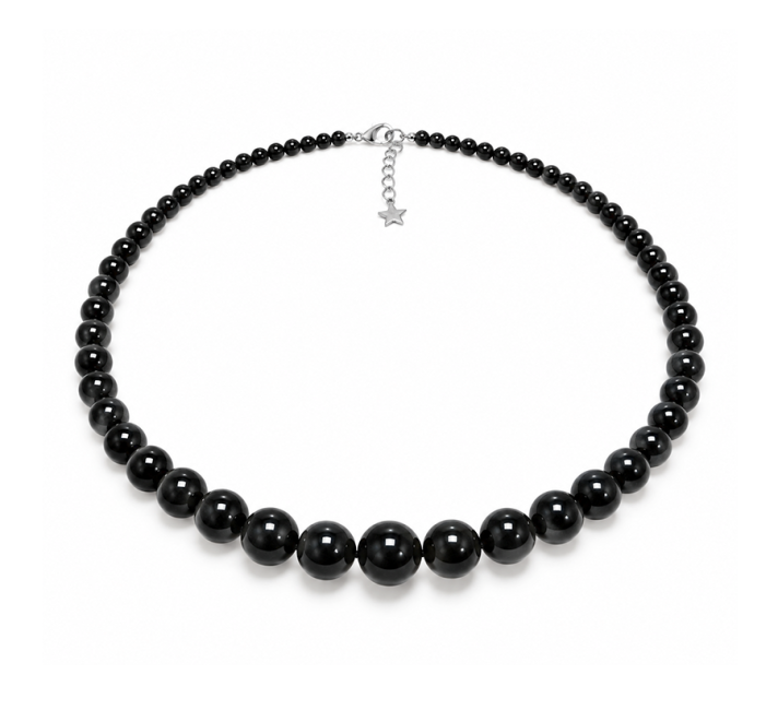 incenso em Colar Degradê de Obsidiana Arco-Íris A Contas 4-12 mm 50 cm