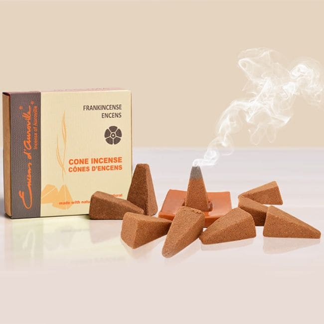 incenso em Incenso de Auroville Incenso Frankincense 5x10 Cones|pt
