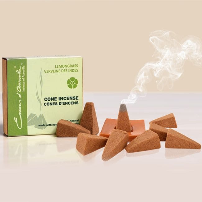 incenso em Incenso de Auroville Erva Limão 5x10 Cones|pt