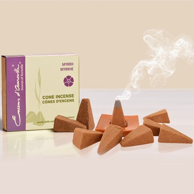 incenso em Auroville Incenso Mirra 5x10 Cones|pt