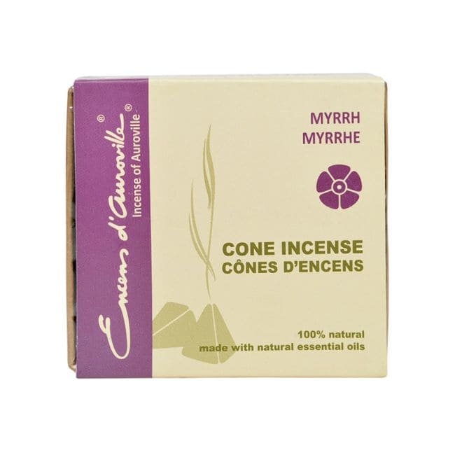 incenso em Auroville Incenso Mirra 5x10 Cones