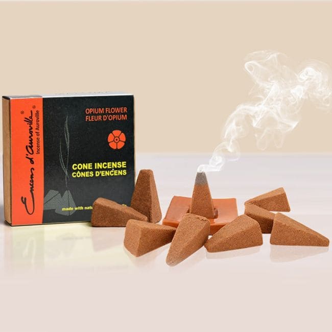 incenso em Auroville Incenso Ópio 5x10 Cones|pt