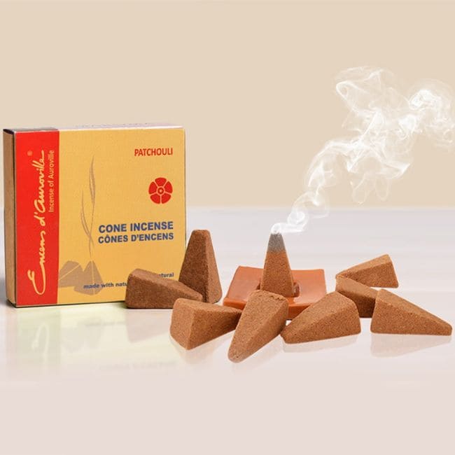 incenso em Auroville Incenso Patchouli 5x10 Cones|pt