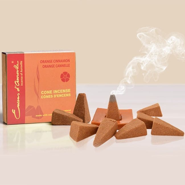 incenso em Incenso de Auroville Laranja Canela 5x10 paus|pt