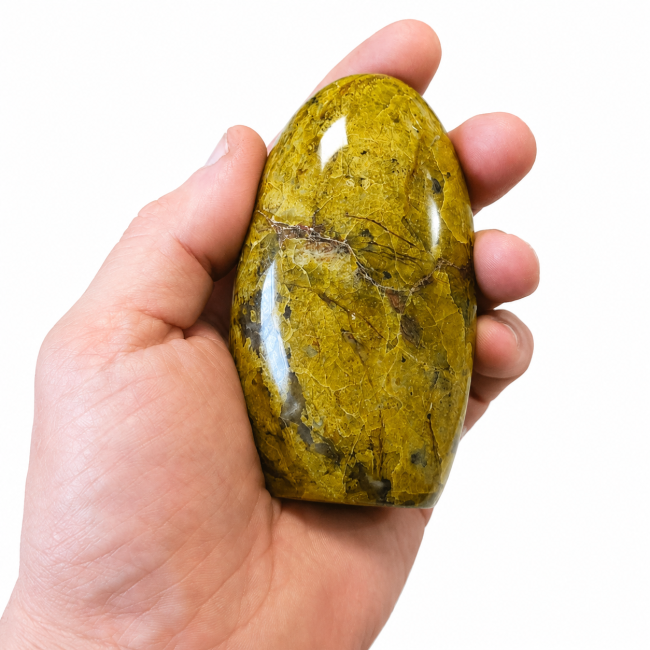 Bloco de opala verde polida de 0,260 kg