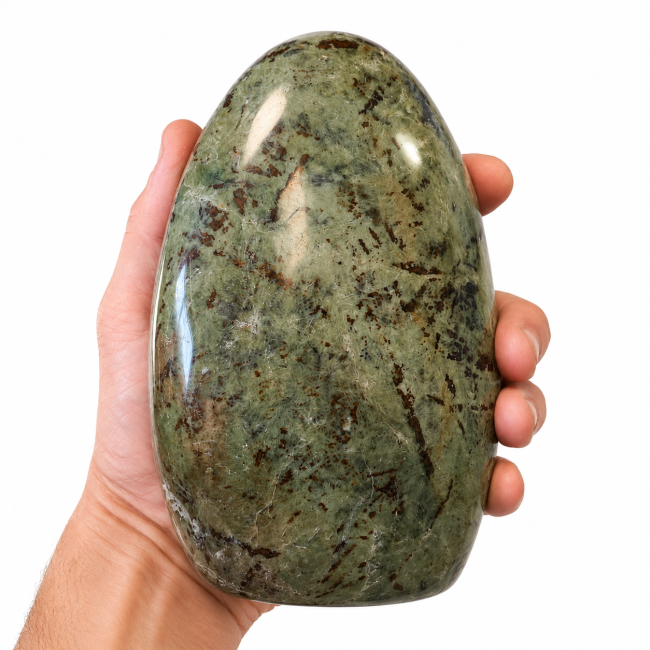 Bloco serpentino polido de 1,530 kg