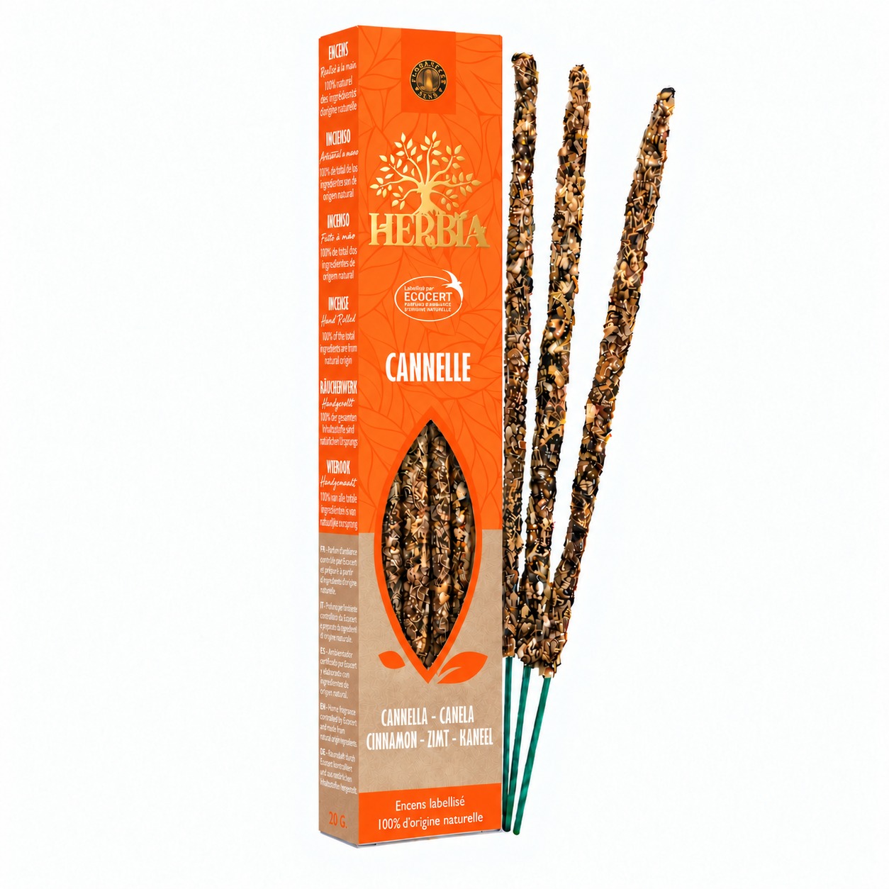 incenso em Incenso Smudge Ecocert Herbia Canela 20g