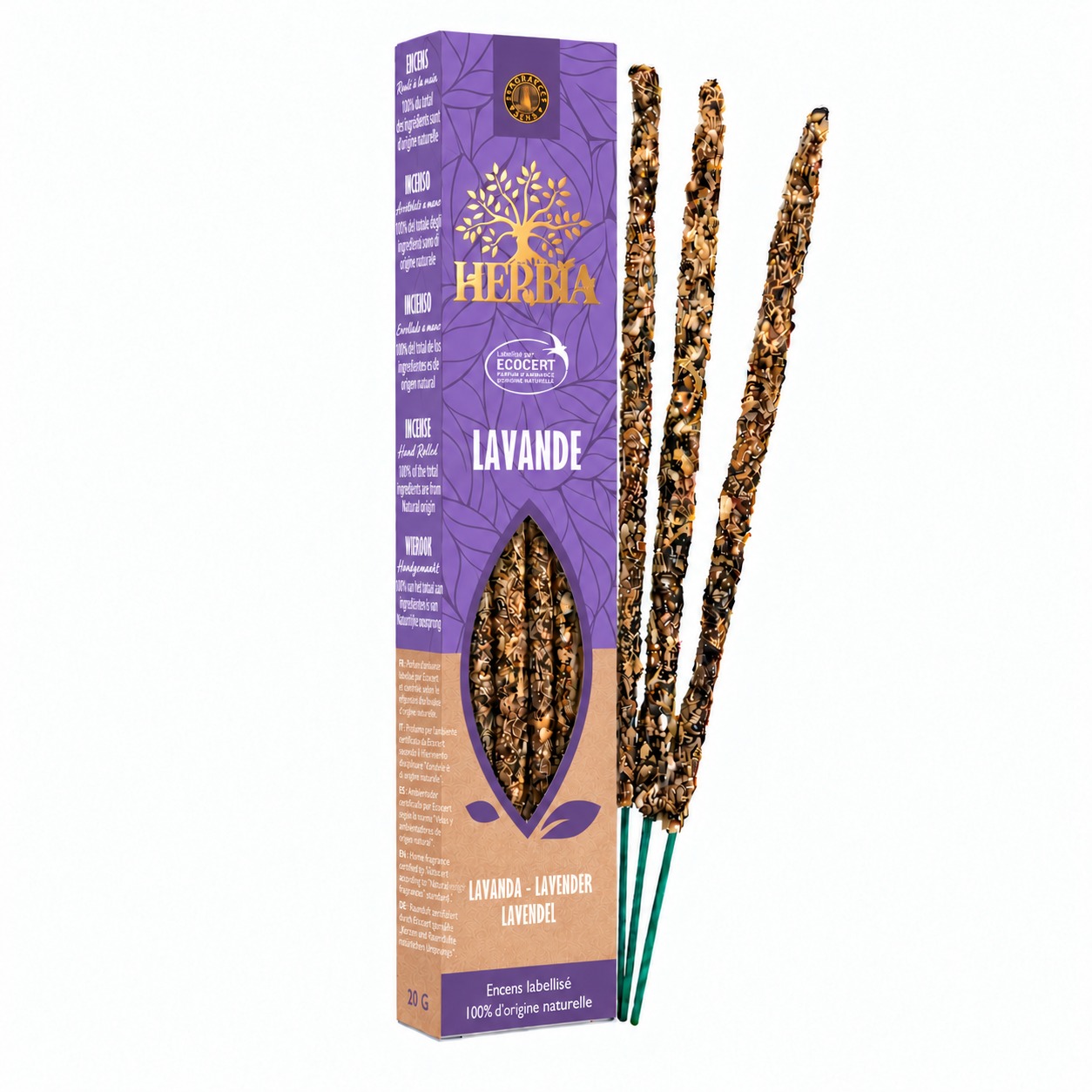 incenso em Incenso Smudge Ecocert Herbia Lavanda 20g