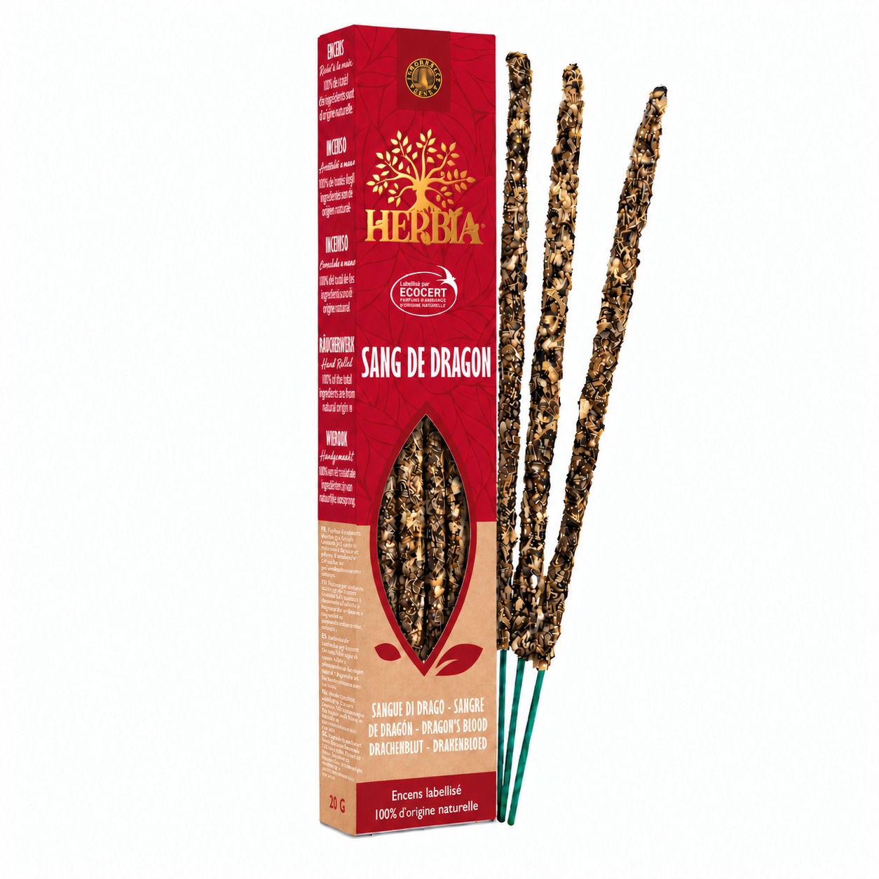 incenso em Incenso Smudge Ecocert Herbia Sangue de Dragão 20g