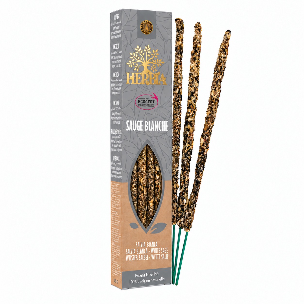 incenso em Incenso Smudge Ecocert Herbia Sálvia Branca 20g