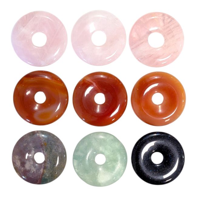 incenso em Conjunto de 9 donuts sortidos – Pedra natural e sintética