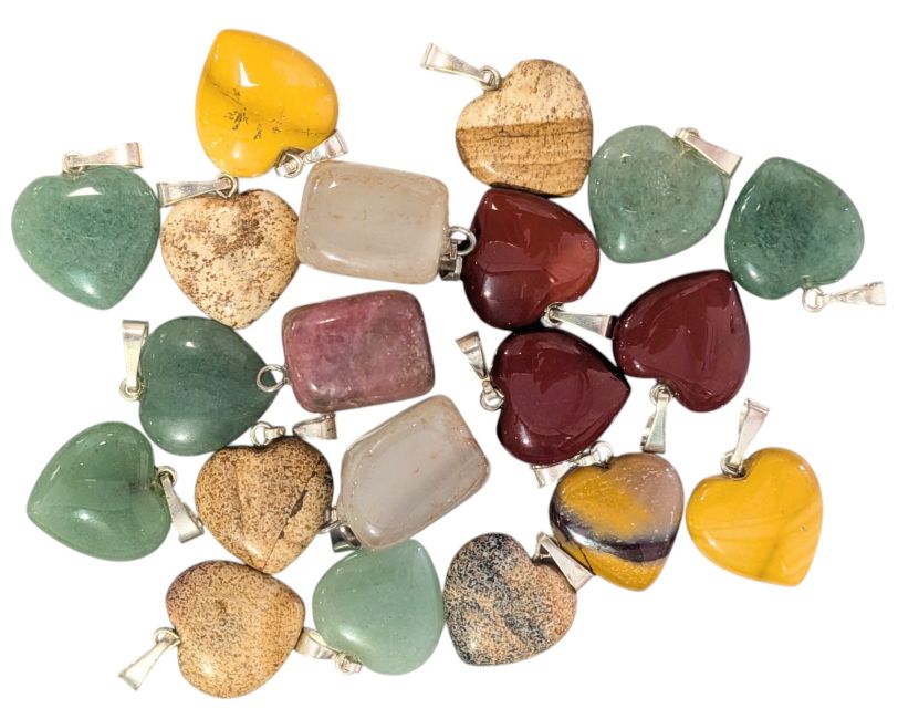incenso em Conjunto exclusivo de 20 pingentes de pedra natural.