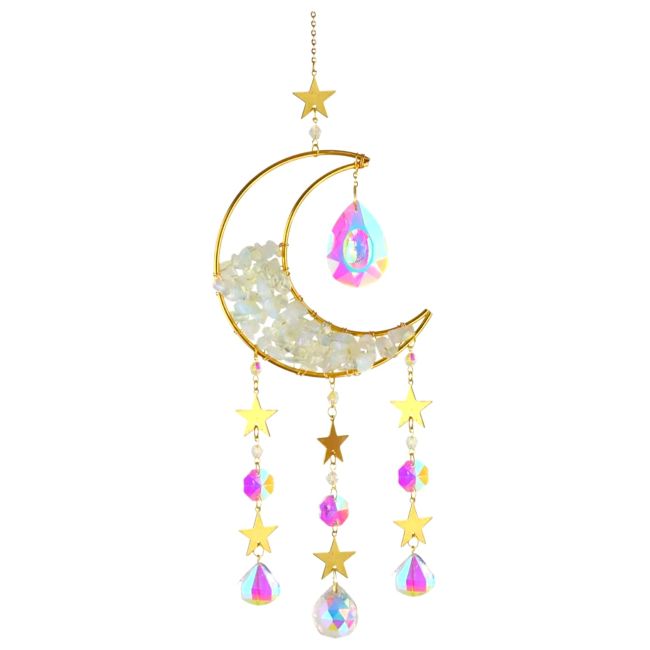 incenso em Móbile de Sol e Lua em Opalita