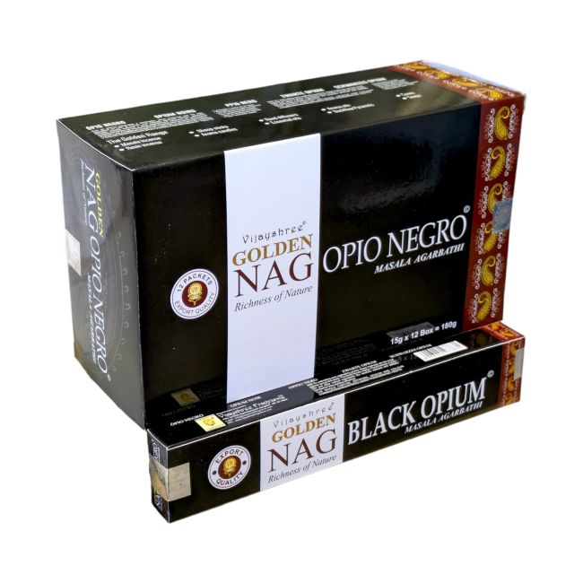 Incenso de Ópio Preto Vijayshree Golden Nag 15g