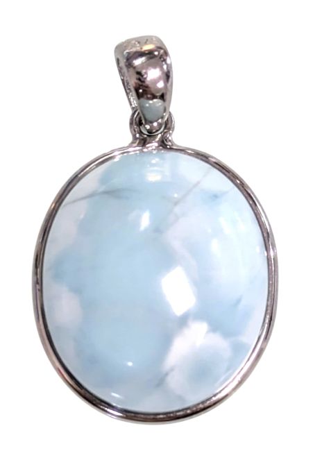 Pingente de Larimar AA em Prata 925, 2,44g