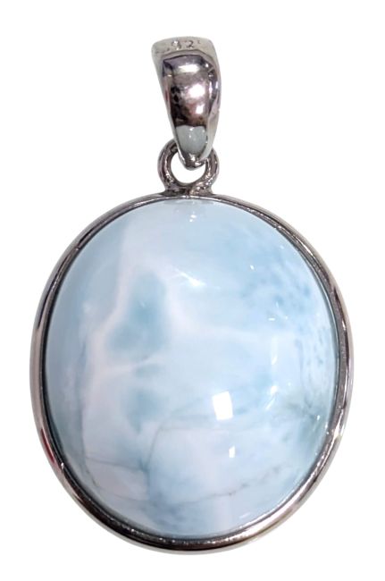 Pingente de Larimar AA em Prata 925, 1,9g