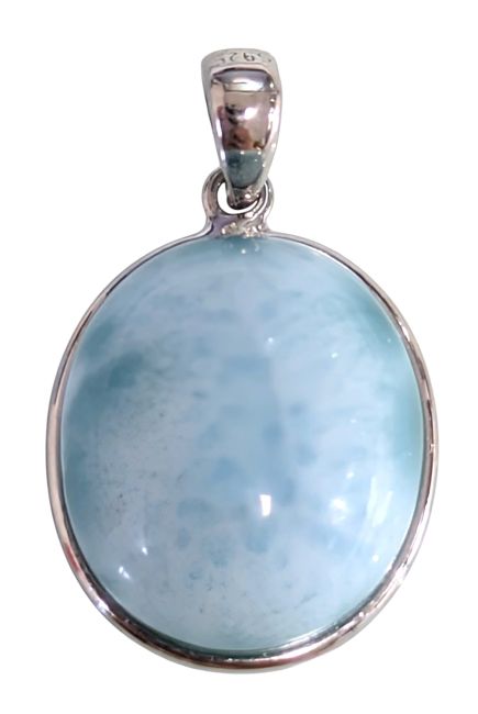 Pingente de Larimar AA em Prata de Lei 925, 2,32g