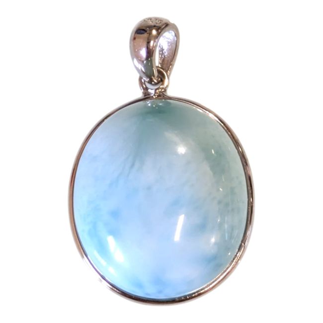 Pingente de Larimar em Prata de Lei 925 AA 2,83g