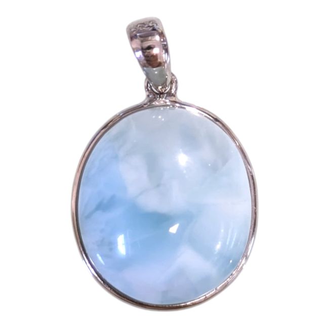 Pingente Larimar AA em Prata 925 2,45g