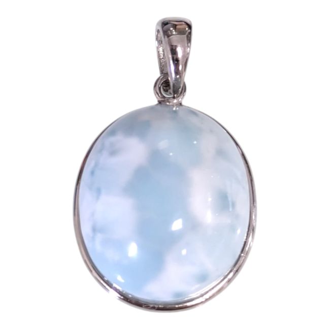 Pingente de Larimar AA em Prata 925, 2,67g