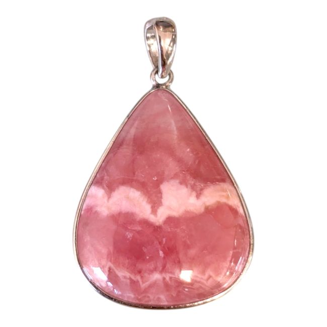 Pingente de Rodocrosita em Prata de Lei 925, Prata AAA, 1 peça, 3,97g