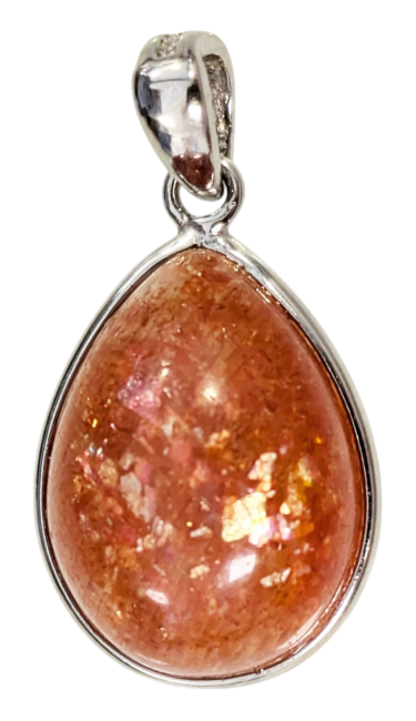 incenso em Pingente de Prata 925 Sunstone AAA 1,36g