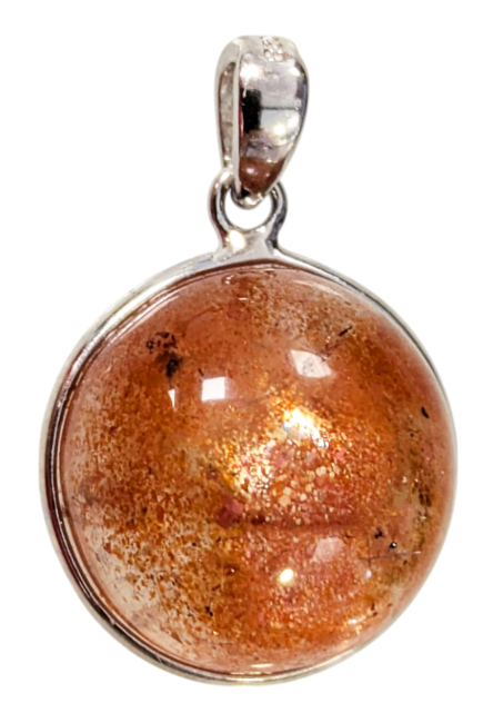 incenso em Pingente de Prata 925 Sunstone AAA 1,81g