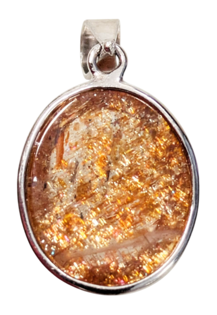 incenso em Pingente de Prata 925 Sunstone AAA 1,34g|pt