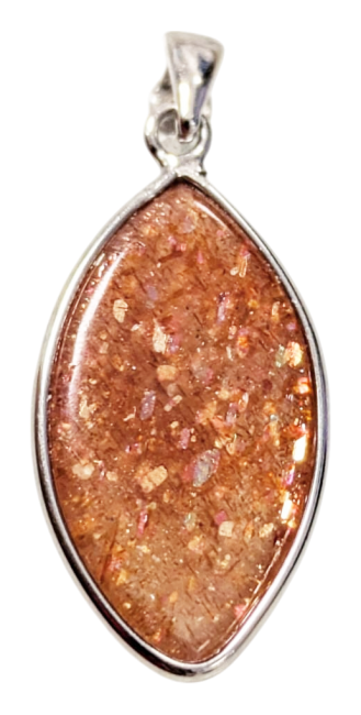 incenso em Pingente de Prata 925 Sunstone AAA 1,49g|pt