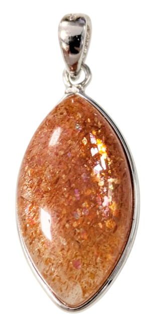 incenso em Pingente de Prata 925 Sunstone AAA 1,49g