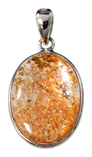incenso em Pingente de Prata 925 Sunstone AAA 1,11g