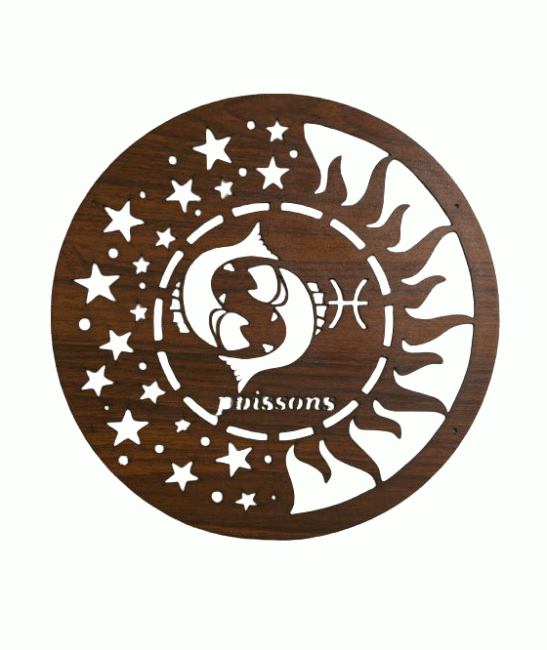 Painel magnético de madeira Astro Fish de 18 cm para HMD999